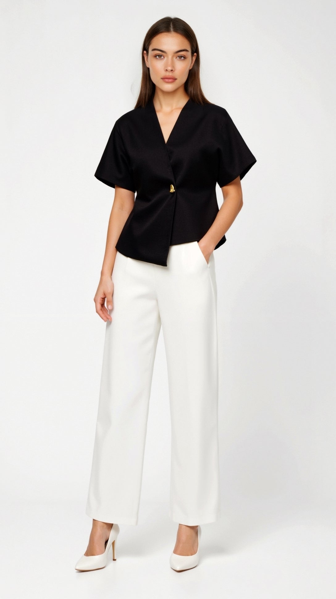 Amy V-neck Blouse