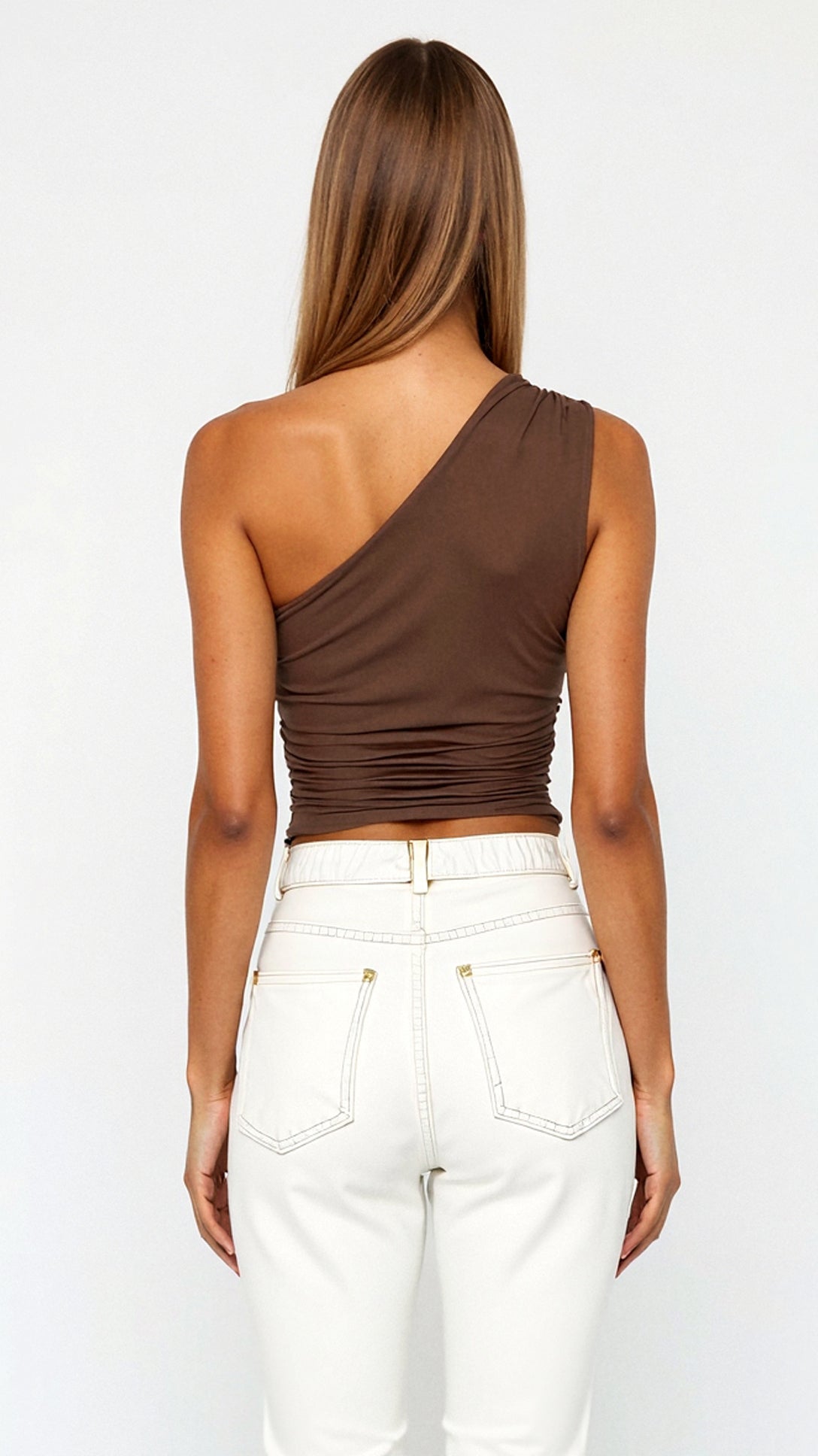 Briony Sleeveless One Shoulder Top