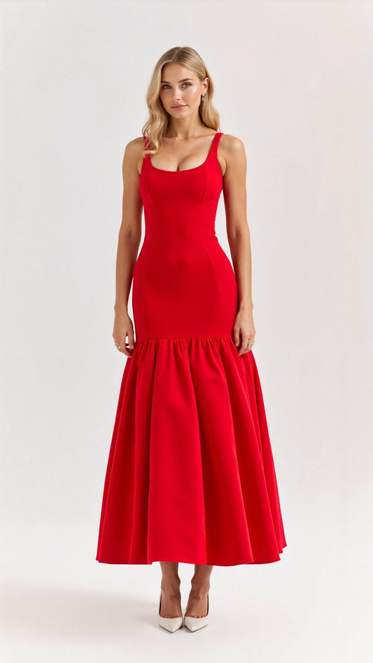 Evelisse Flare Midi Dress