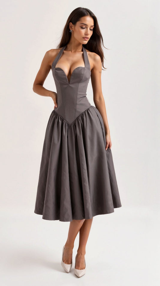Katarina Halter Midi Dress