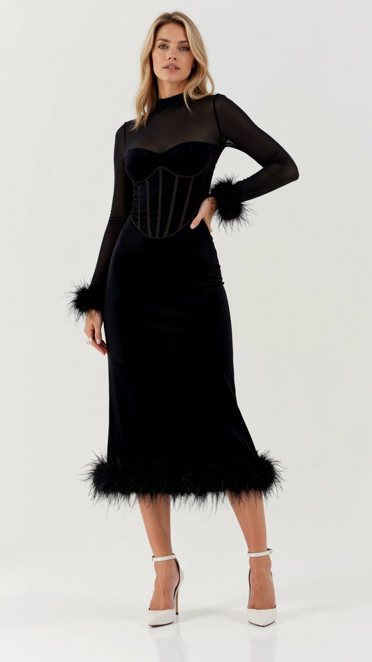 Sabine Corset Midi Dress
